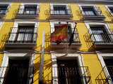 Wrought-Iron Balconies on City Buildings Facade, Madrid, Spain Photographic Print by Krzysztof Dydynski