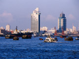 Tour Boats on Huangpu River, Shanghai, China Photographic Print by Phil Weymouth