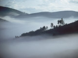 White Mist Over Mbarara Road and Mountains, Mbarara, Uganda Photographic Print by David Wall