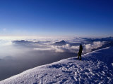 Climber Standing on Mont Blanc, Chamonix Valley, Rhone-Alpes, France Photographic Print by Gareth McCormack