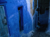 Looking Down on the Blue Alleyways of Chefchaouen, Morocco Photographic Print by Jeffrey Becom