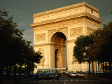 Arc De Triomphe at Dusk, Paris, France Photographic Print by Brent Winebrenner