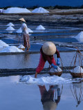 Salt-Field Workers on Salt Pans, South Central Coast, Vietnam Photographic Print by Mason Florence