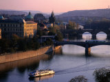 Boating Up the Valta River, Prague, Central Bohemia, Czech Republic Photographic Print by Jan Stromme