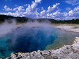 Steam Rising from Sapphire Pool in Biscuit Basin, Yellowstone National Park, USA Photographic Print by John Elk III