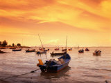 Fishing Boats at Tanjong Bunga, Malaysia Photographic Print by Manfred Gottschalk