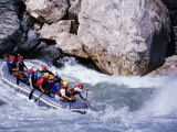 Raft Going into Big Dipper Rapid at Sun Kosi River, Bagmati, Nepal Photographie par Anders Blomqvist