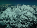 Aerial View of Himalayan Ranges from Flight Between Lhasa and Kathmandu, Tibet Fotografie-Druck von Richard I'Anson