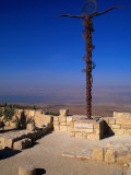 The Serpent and Cross Monument on the Summit of Mt. Nebo, Mt. Nebo, Jordan Photographic Print by Patrick Syder