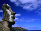 Traditional Moai Carved from Soft Volcanic Rock, Ahu Tongariki, Chile Fotoprint van Brent Winebrenner Traditional Moai Carved from Soft Volcanic Rock, Ahu Tongariki, Chile Fotoprint van Brent Winebrenner