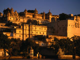City Buildings from Lake Pichola, Udaipur, Rajasthan, India Photographic Print by Jane Sweeney