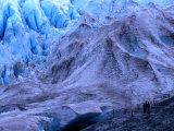 Day Hikers Near the Terminus of the Exit Glacier, Kenai Fjords National Park, USA Photographic Print by Brent Winebrenner