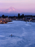 Mt. Hood and Columbia River from Jantzen Beach, Portland, USA Photographic Print by Ryan Fox