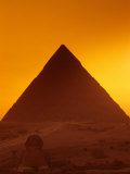 Pyramid of Khafre and Sphinx, Giza Plateau, Old Kingdom, Egypt Photographie par Kenneth Garrett