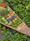 Detail of Boat in Water Lilies, Floating Market, Bangkok, Thailand Photographic Print by Philip Kramer