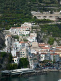 Town View with Harbor, Amalfi, Amalfi Coast, Campania, Italy Photographic Print by Walter Bibikow