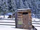 Outhouse at Elkhorn Ghost Town, Montana, USA Photographic Print by Chuck Haney