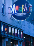 Neon Memphis Sign, Beale Street Entertainment Area, Memphis, Tennessee, USA Photographic Print by Walter Bibikow