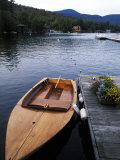 Boating at Whiteface Marina in the Adirondack Mountains, Lake Placid, New York, USA Photographie par Bill Bachmann