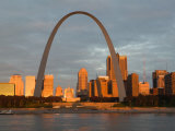 Old Courthouse and Gateway Arch Area along Mississippi River, St. Louis, Missouri, USA Photographic Print by Walter Bibikow
