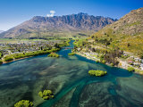 Lake Wakatipu, Kawarau River, and The Remarkables, Queenstown, South Island, New Zealand Photographic Print by David Wall