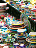 Ceramic Souvenirs, Positano, Amalfi Coast, Campania, Italy Photographic Print by Walter Bibikow