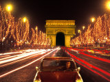 Champs Elysees and Arc de Triomphe, Paris, France Fotografie-Druck von Bill Bachmann
