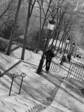 Morning on the Staircase to Montmartre, Rue Foyatier, Montmartre, Paris, France 写真プリント - ウォルター・ビビコウ Morning on the Staircase to Montmartre, Rue Foyatier, Montmartre, Paris, France 写真プリント - ウォルター・ビビコウ
