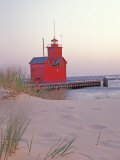 Big Red Holland Lighthouse, Holland, Ottowa County, Michigan, USA Fotografisk trykk av Brent Bergherm Big Red Holland Lighthouse, Holland, Ottowa County, Michigan, USA Fotografisk trykk av Brent Bergherm