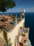 Ceasar Statue Above the Bay of Naples, Ceasar Augustus Hotel, Anacapri, Capri, Campania, Italy Photographic Print by Walter Bibikow