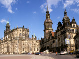 Dresden Schloss and Hofkirche from the Opera, Dresden, Saxony, Germany Photographic Print by Walter Bibikow