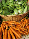 Carrots and Greens, Ferry Building Farmer's Market, San Francisco, California, USA Photographic Print by Inger Hogstrom