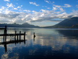 Morning on Lake Atitlan with Toliman Volcano, Panajachel, Solola, Western Highlands, Guatemala Photographic Print by Cindy Miller Hopkins