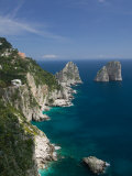 Faraglioni Rocks, Capri, Bay of Naples, Campania, Italy Photographic Print by Walter Bibikow