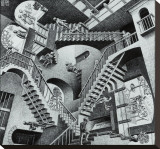 Relativity Stretched Canvas Print by M. C. Escher