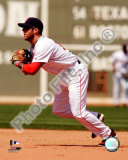 Dustin Pedroia 2008 Fielding Action Photo