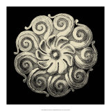 Black and Tan Rosette I Prints