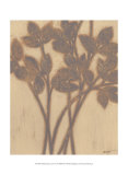 Gilded Grey Leaves II Affiches par Norman Wyatt Jr.