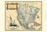 North America Map Poster