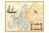 Europe Map Posters