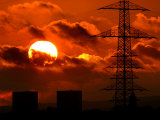 The Sun Sets Over Oberursel Near Frankfurt, Central Germany, November 2, 2006 Photographic Print by Michael Probst