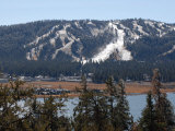Snow Summit Ski Area in Big Bear Lake, California, Struggles to Make Artificial Snow Photographic Print by Adrienne Helitzer