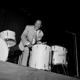 1950s Jazz Performers, Lionel Hampton, Band Leader at the Empress Hall in London Lámina fotográfica 1950s Jazz Performers, Lionel Hampton, Band Leader at the Empress Hall in London Lámina fotográfica