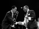 Louis Armstrong Jazz Musician, During His First Concert in Great Britain, May 1956 Lámina fotográfica Louis Armstrong Jazz Musician, During His First Concert in Great Britain, May 1956 Lámina fotográfica