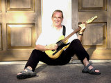 Status Quo Francis Rossi Practises with One of His Favourite Guitars at His Home in Surrey, 2002 Photographic Print