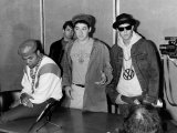 Beastie Boys American Pop Group Rap 1987, at Press Conference in Britain Fotografická reprodukce Beastie Boys American Pop Group Rap 1987, at Press Conference in Britain Fotografická reprodukce
