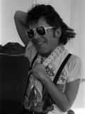 Ian Dury Poses During an Interview for the Daily Mirror in His Offices in Paddington London, 1981 Photographic Print