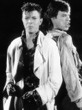 David Bowie with Mick Jagger Performing Their Hit Single Dancing in the Streets Photographie