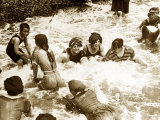 Bathers Playing in the Sea 1920s Photographic Print