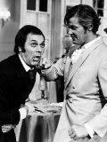 Tony Curtis and Roger Moore Ham It up on the Set of the Television Series the Persuaders Reprodukcja zdjęcia